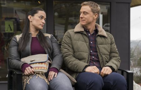 Sara Tomko and Alan Tudyk in Resident Alien Season 1