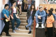 Mario Lopez, Dustin Diamond, Leanna Creel, Mark-Paul Gosselaar, Lark Voorhies in Saved by the Bell
