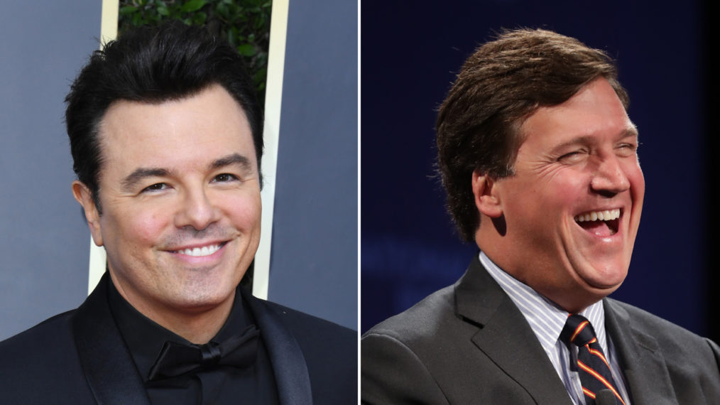 Seth MacFarlane and Tucker Carlson