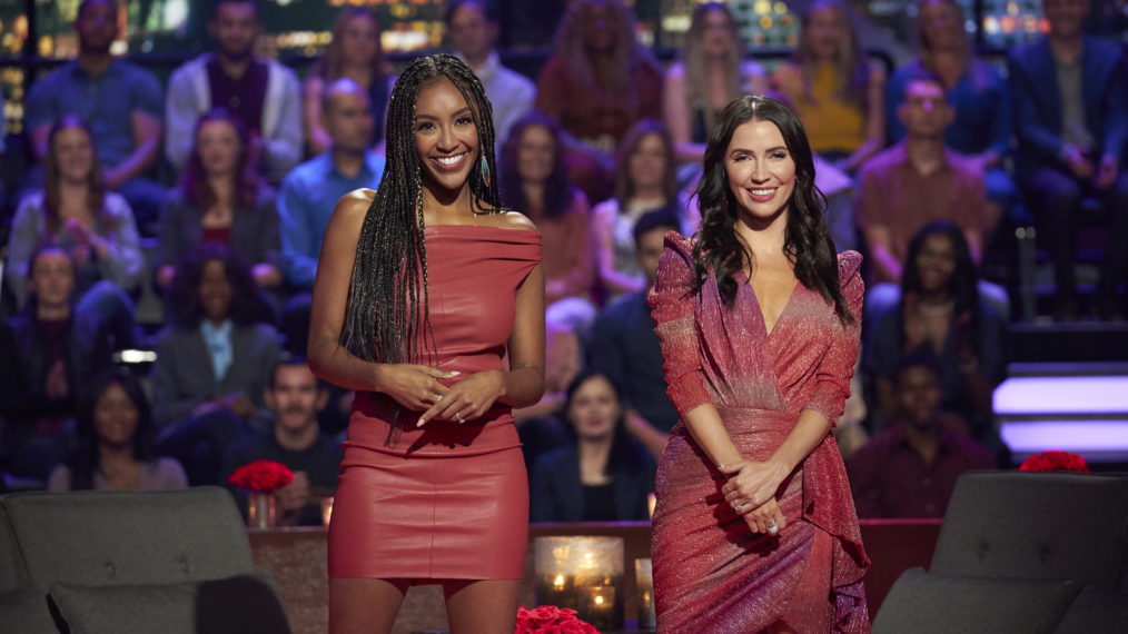 Tayshia Adams and Kaitlyn Bristowe in The Bachelorette