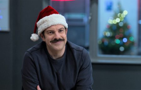 Jason Sudeikis in a Santa hat in Ted Lasso - Season 2