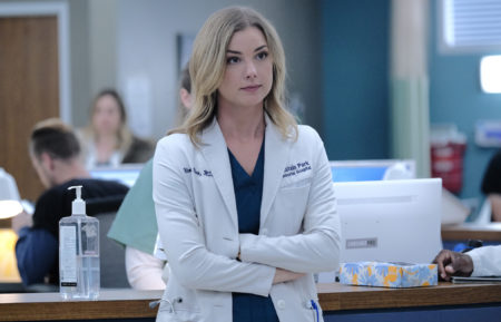 Emily VanCamp as Nic Nevin in The Resident