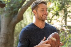 This Is Us Season 5 - Justin Hartley as Kevin with football