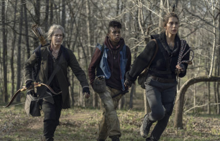 Melissa McBride as Carol Peletier, Angel Theory as Kelly, Nadia Hilker as Magna