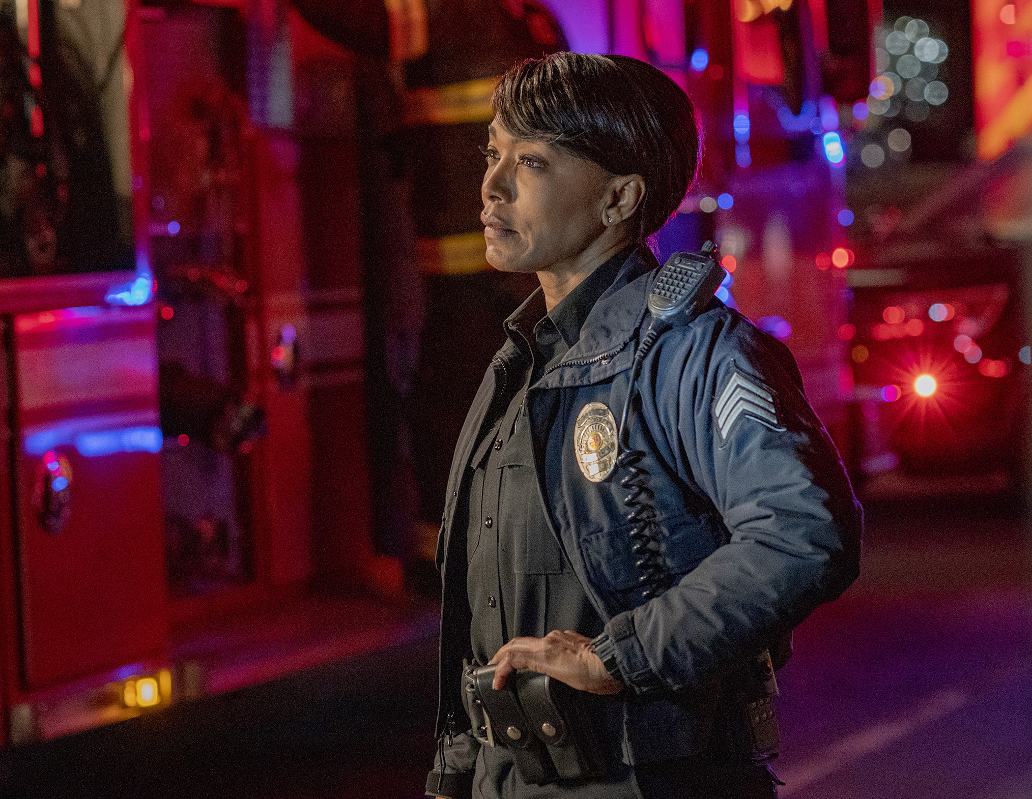 Angela Bassett as Athena in 9-1-1