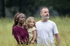 Andrew Lincoln as Rick Grimes, Danai Gurira as Michonne in The Walking Dead