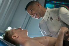 Wilson Cruz as Doctor Hugh Culber and Anthony Rapp as Lt. Stamets in Star Trek Discovery