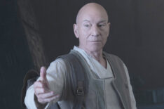 Patrick Stewart as Jean-Luc Picard holding out his hand in Picard - 'Et in Arcadia Ego, Part 1'