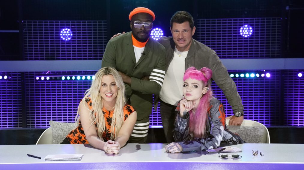 Alter Ego Judges Alanis Morissette, will.i.am, Nick Lachey, and Grimes