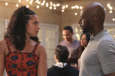 Christina Moses as Regina, Romany Malco as Rome in A Million Little Things