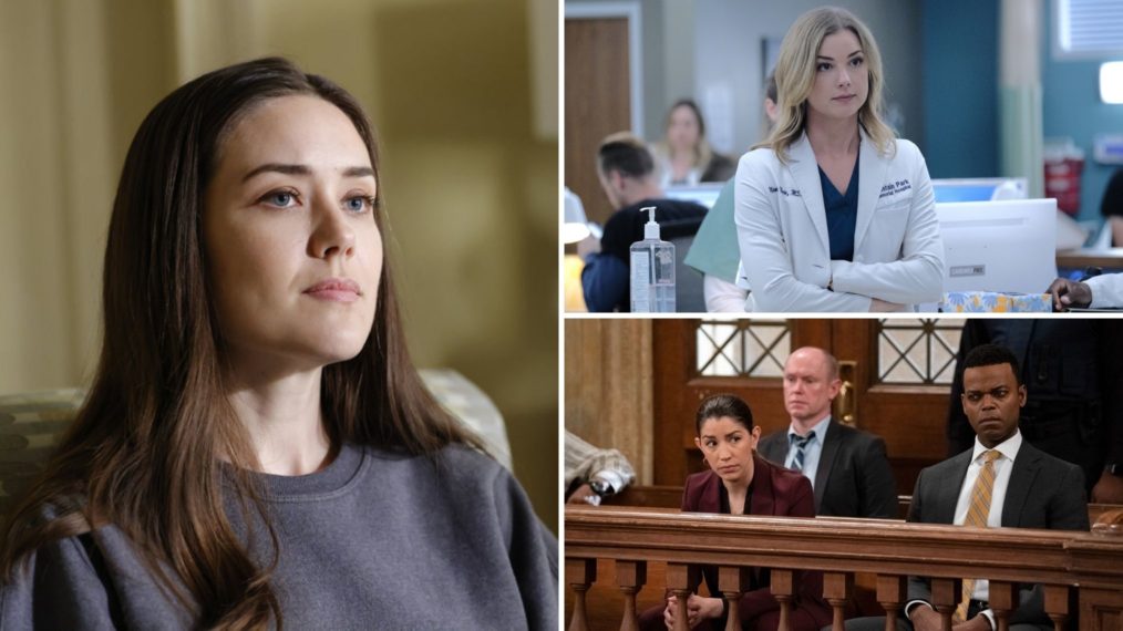 Megan Boone in The Blacklist, Emily VanCamp in The Resident, Jamie Gray Hyder, Demore Barnes in SVU