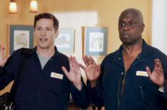 Andy Samberg as Jake Peralta, Andre Braugher as Ray Holt - Season 8