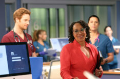Nick Gehlfuss as Will Halstead, S. Epatha Merkerson as Sharon Goodwin in Chicago Med