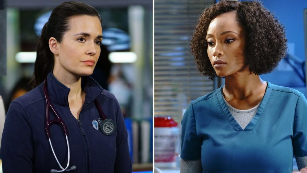 Torrey DeVitto as Natalie, Yaya DaCosta as April in Chicago Med