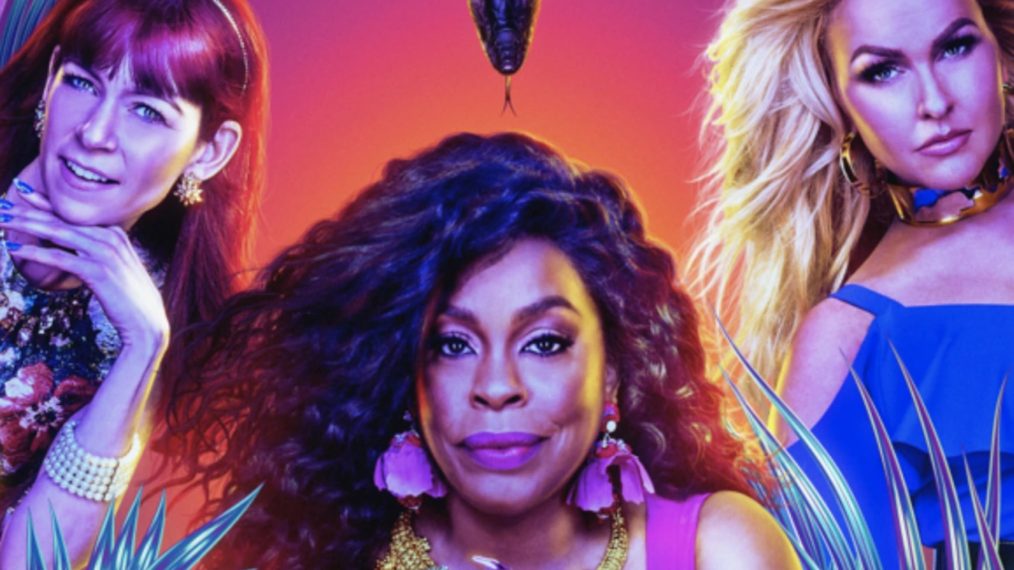 'Claws,' TNT, Season 4 Poster, Judy Reyes as Quiet Ann, Carrie Preston as Polly Marks, Niece Nash as Desna Simms, Jenn Lyon as Jennifer Husser, Karrueche Tran as Virginia Loc