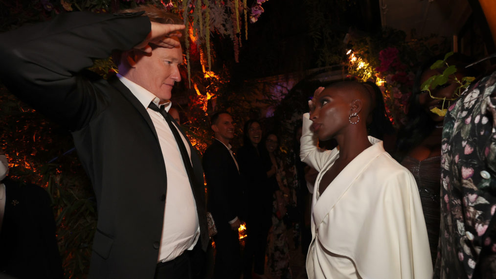 Conan O'Brien and Michaela Coel at the HBO/ HBO Max Post Emmys Reception