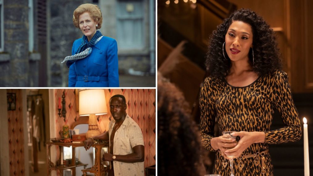 Gillian Anderson in The Crown, Michael K. Williams in Lovecraft Country, Mj Rodriguez in Pose