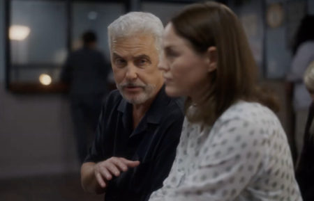 William Petersen as Gil, Jorja Fox as Sara in CSI