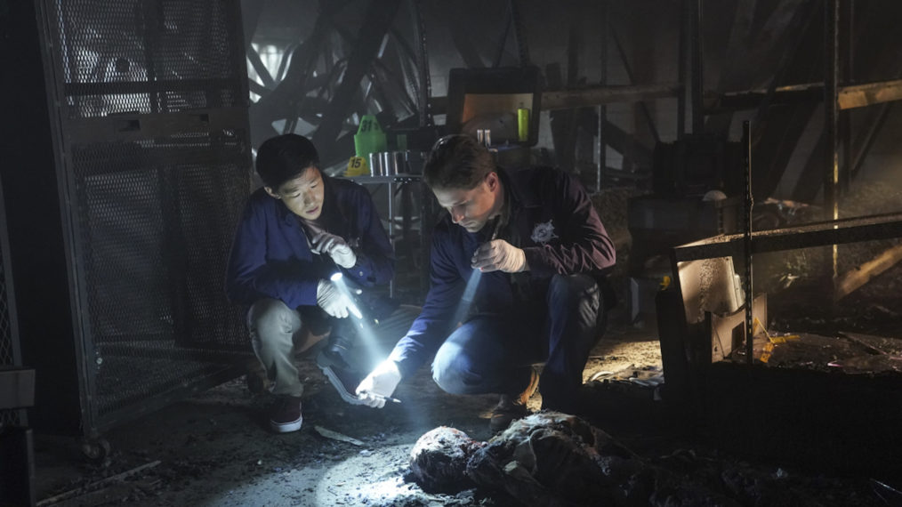 Jay Lee as Chris Park and Matt Lauria as Josh Folsom in CSI Vegas