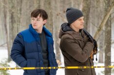 Jack Alcott and Michael C Hall in Dexter New Blood