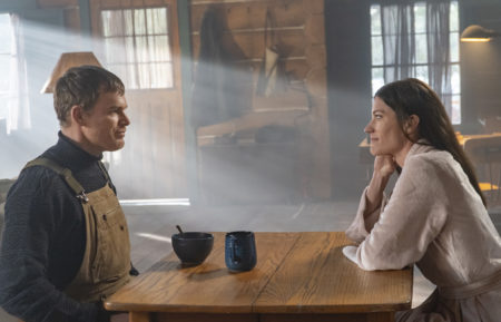 Michael C. Hall as Dexter and Jenifer Carpenter as Deb in DEXTER: NEW BLOOD