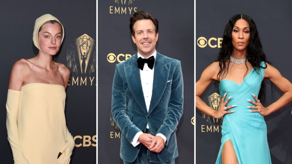 Emma Corrin, Jason Sudeikis, Mj Rodriguez at the 2021 Emmys