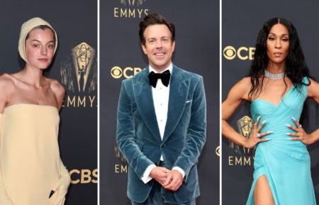 Emma Corrin, Jason Sudeikis, Mj Rodriguez at the 2021 Emmys
