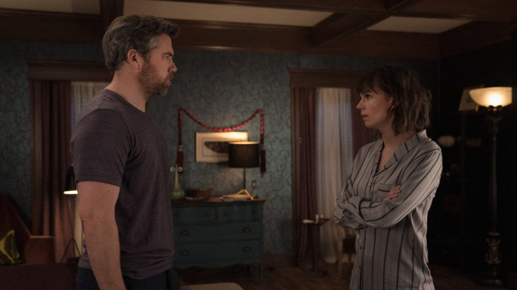 Patrick Brammall as Andy and Katja Herbers as Kristen in Evil - 'B Is for Brain'