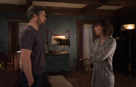 Patrick Brammall as Andy and Katja Herbers as Kristen in Evil - 'B Is for Brain'