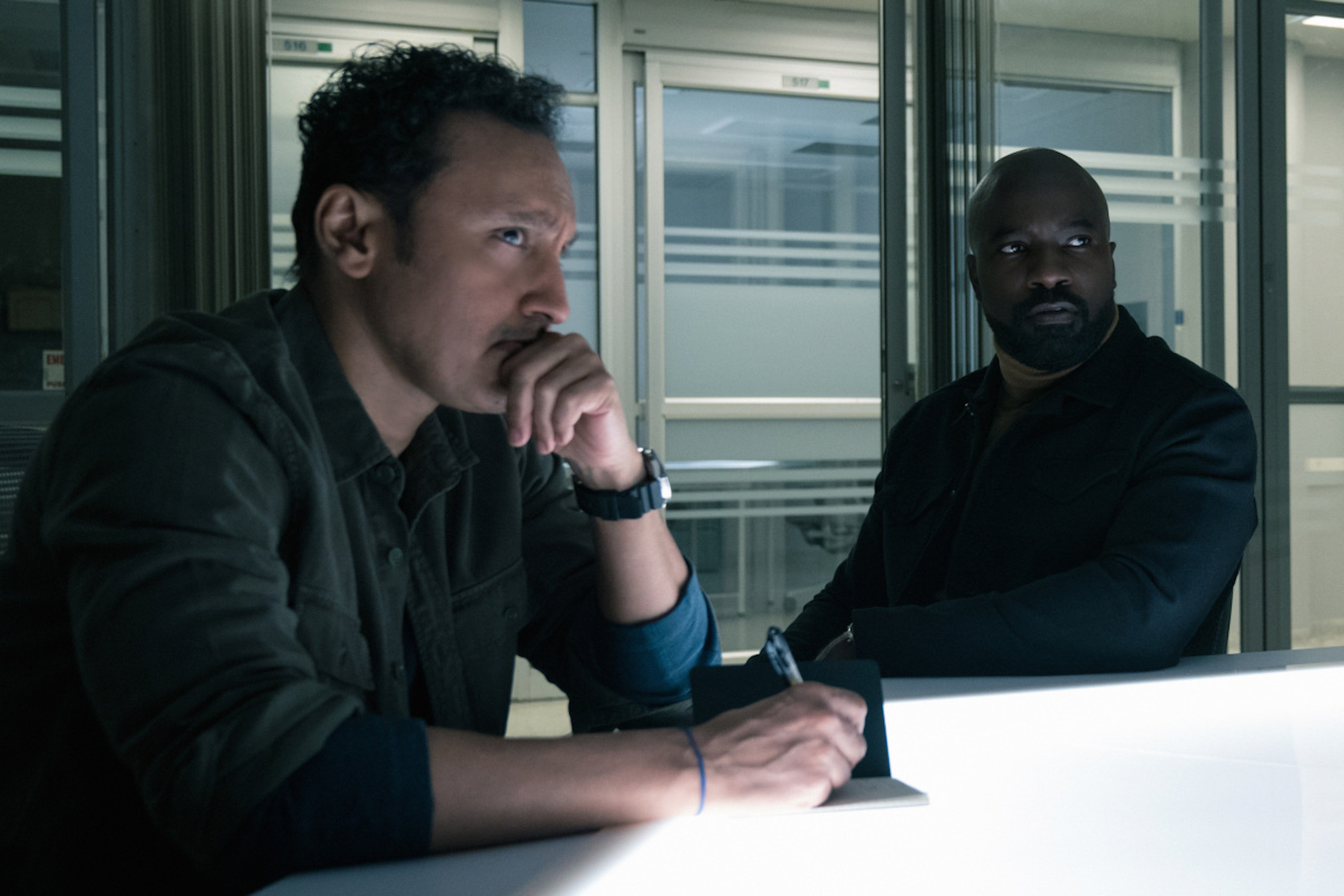 Aasif Mandvi as Ben Shakir, Mike Colter as David Acosta in Evil