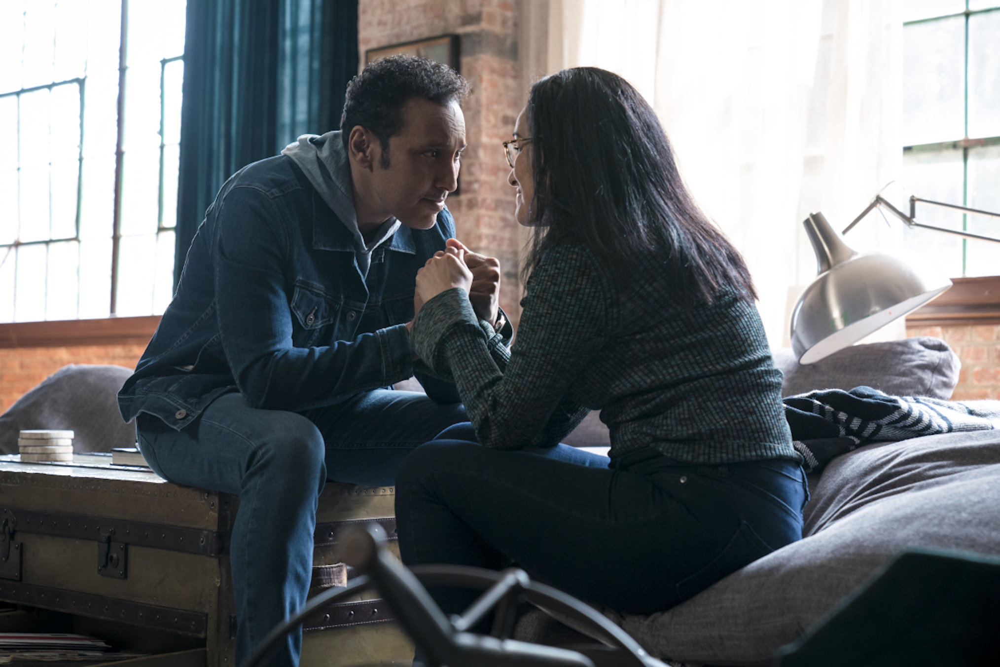 Aasif Mandvi as Ben, Nicole Shalhoub as Vanessa in Evil