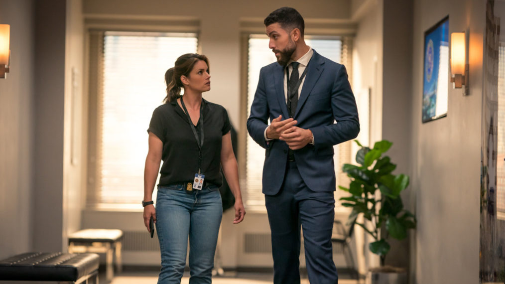 Missy Peregrym as Maggie and Zeeko Zaki as OA in FBI