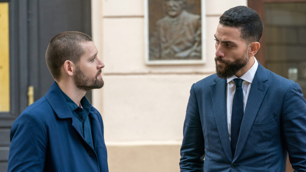 Luke Kleintank as Forrester, Zeeko Zaki as OA in FBI International