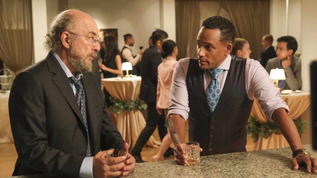 Richard Schiff as Glassman, Hill Harper as Andrews in The Good Doctor