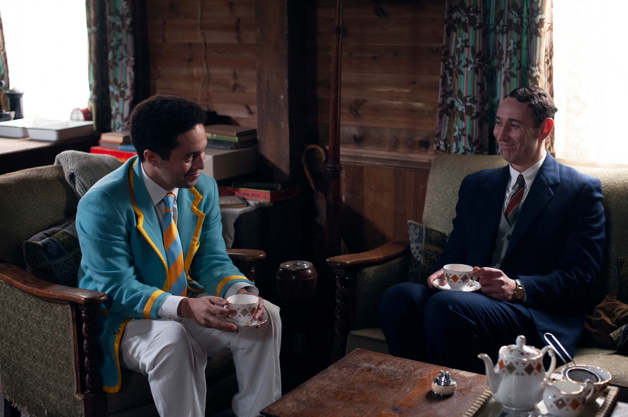 Michael Abubakar as Bryan Stanford and Al Weaver as Leonard Finch in Grantchester