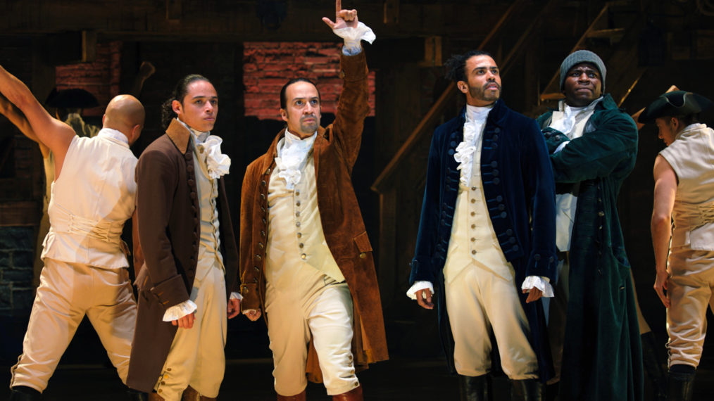 Anthony Ramos, Lin-Manuel Miranda, Daveed Diggs, and Okieriete Onaodowan in Hamilton