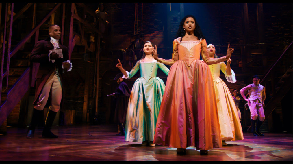 Phillipa Soo, Renée Elise Goldsberry, Jasmine Cephas Jones in Hamilton