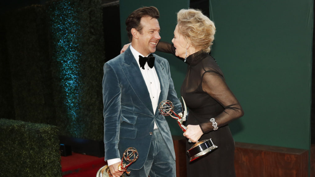Jason Sudeikis and Jean Smart at the Emmys