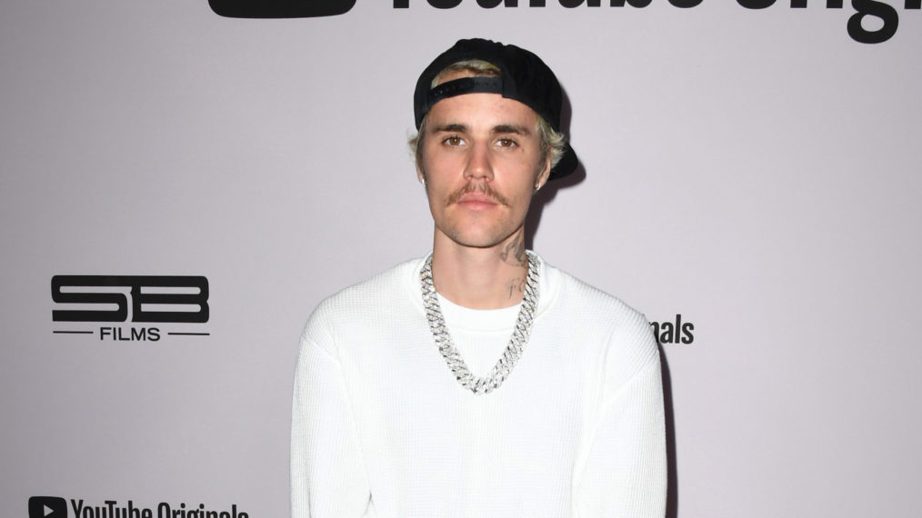 Justin Bieber at the Justin Bieber: Seasons premiere