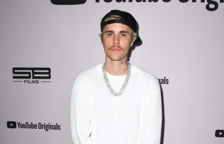 Justin Bieber at the Justin Bieber: Seasons premiere