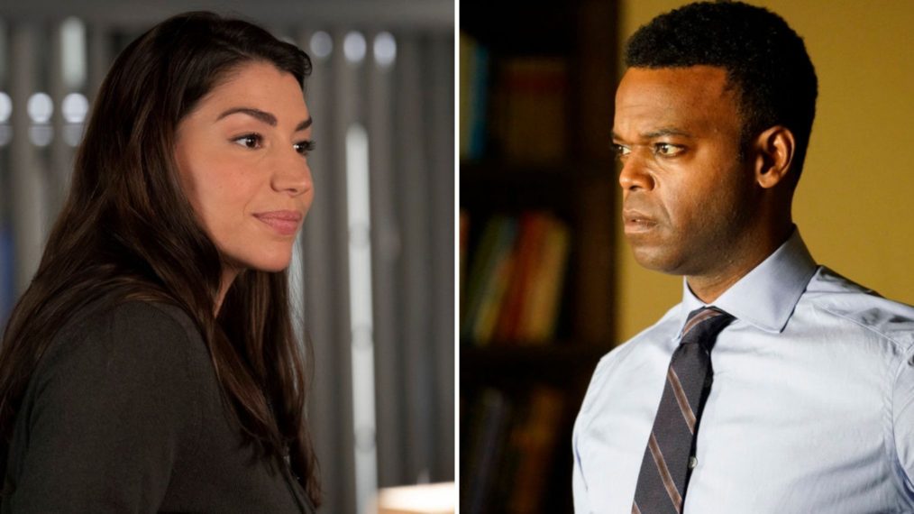 Jamie Gray Hyder as Kat, Demore Barnes as Garland in SVU