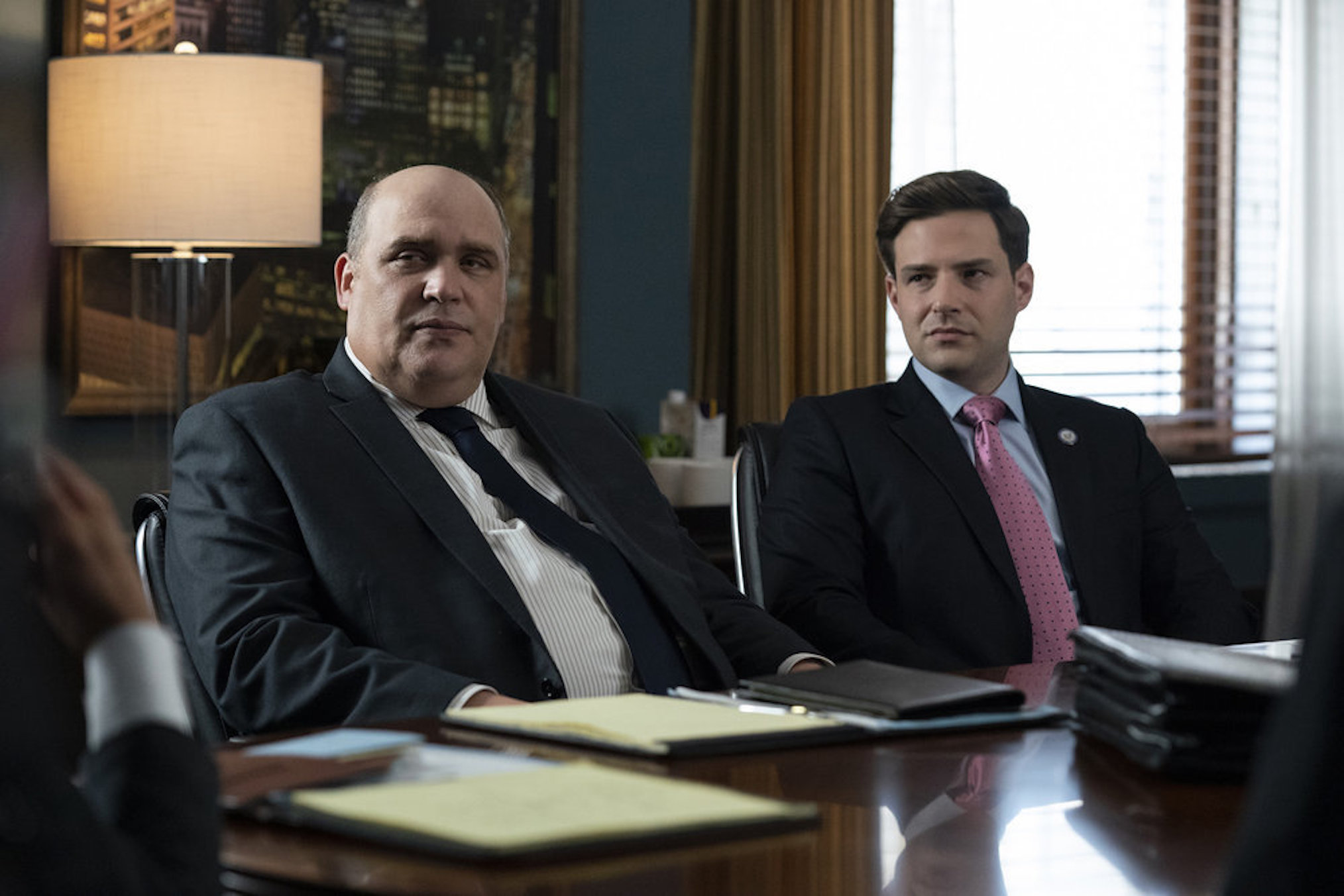 Glenn Fleshler as Myron Gold, Ben Rappaport as Congressman Howard in Law & Order SVU