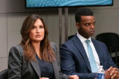 Mariska Hargitay as Captain Olivia Benson, Demore Barnes as Deputy Chief Christian Garland in SVU