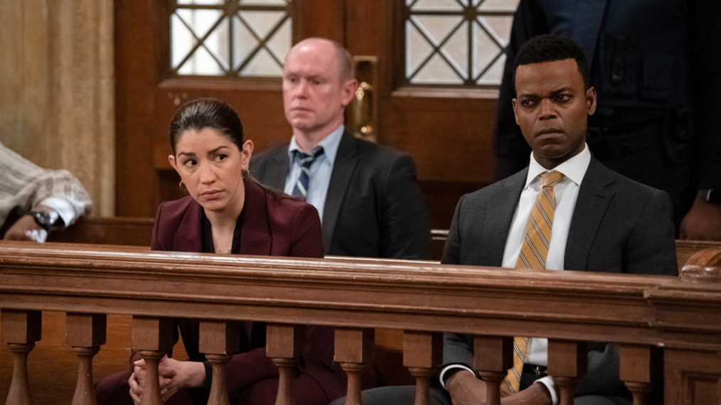 Jamie Gray Hyder as Kat, Demore Barnes as Garland in Law & Order SVU