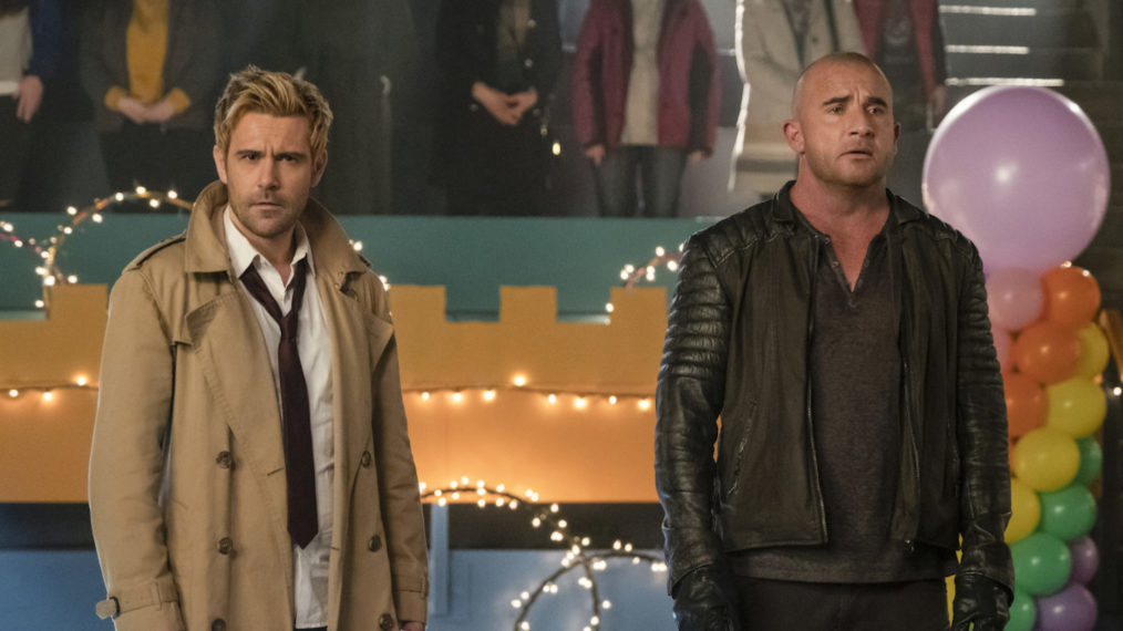 Matt Ryan as Constantine, Dominic Purcell as Mick Rory in Legends of Tomorrow