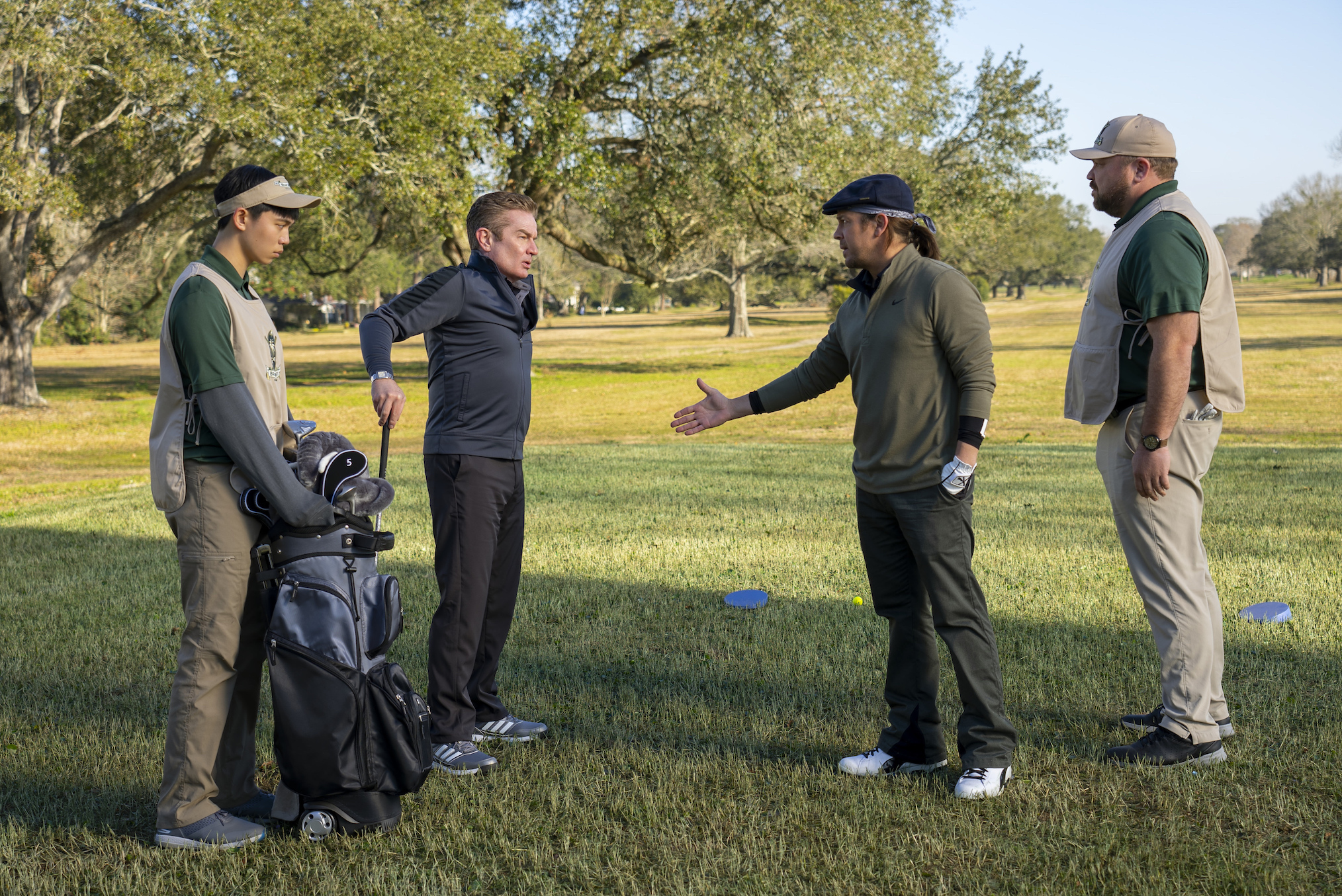 James Marsters as Carl, Christian Kane as Eliot, Drew Powell as Hurley in Leverage Redemption