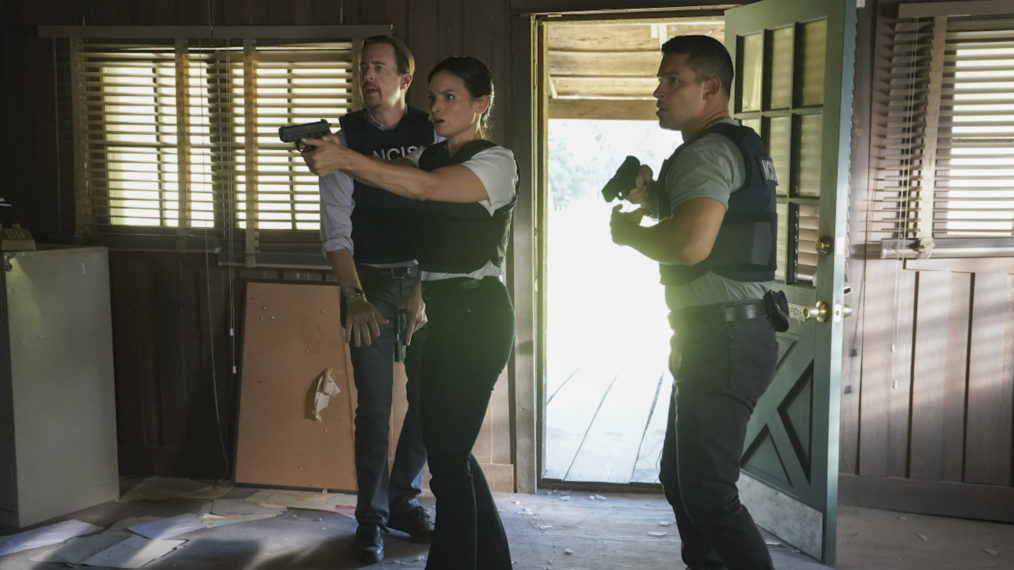 Sean Murray as McGee, Katrina Law as Knight, Wilmer Valderrama as Torres in NCIS