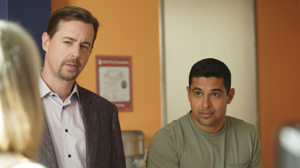 Sean Murray as McGee, Wilmer Valderrama as Torres in NCIS