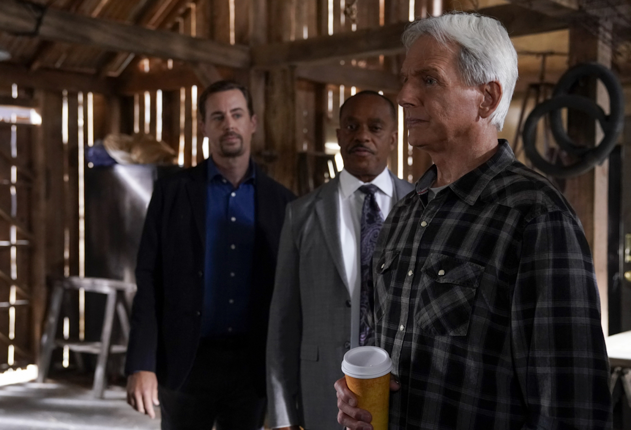 Sean Murray, Rocky Carroll, Mark Harmon in NCIS