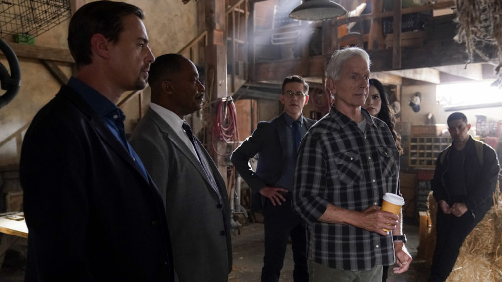 Sean Murray, Rocky Carroll, Mark Harmon, Wilmer Valderrama in NCIS